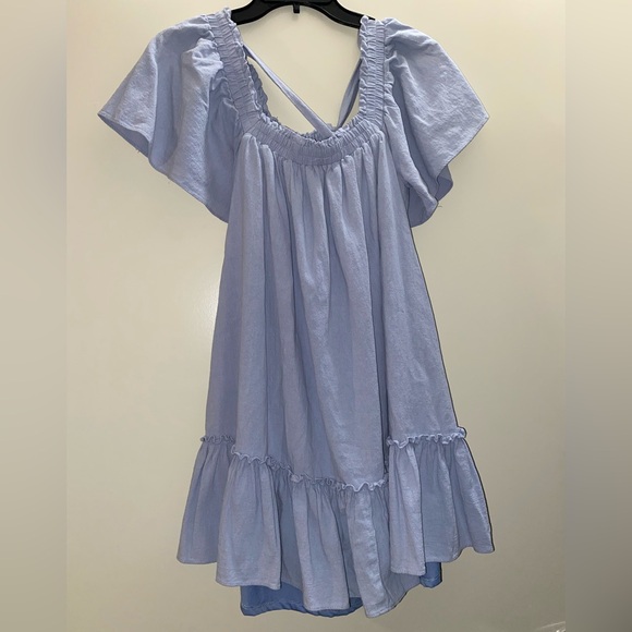 Mustard Seed Dresses & Skirts - Mustard Seed Light Blue Mini Dress